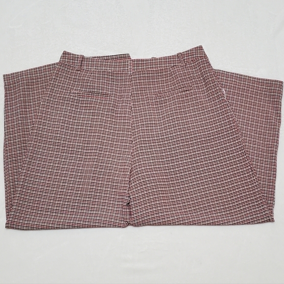 VINTAGE 80s Cross Country Woman Houndstooth Plaid Knit Wide Leg Palazzo Pants - Picture 8 of 12
